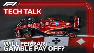 Will Ferrari’s Gamble Pay Off  F1TV Tech Talk  Cryptocom [upl. by Lipps]