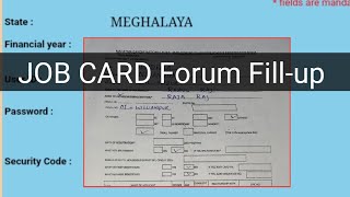 MGNREGA Job Card Forum FillUp  Meghalaya Online [upl. by Assirek]