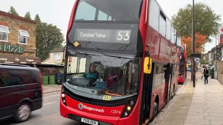 FULL ROUTE VISUAL  London bus route 53  Lower Marsh to Plumstead Station [upl. by Frentz269]