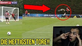 DIE HEFTIGSTEN FUSSBALLTORE IM TRAINING VON BALE IBRAHIMOVIC UND CO [upl. by Woehick605]