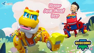 🤪Best April Fools w GoGoDino  Go Go Dino Funny Videos  Dinosaur for Kids  Cartoon  Kids  Toys [upl. by Katerine]