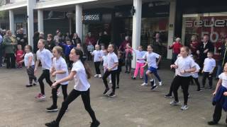 Kirkby C of E primary school performing in kirkby town centre [upl. by Nnylhsa338]