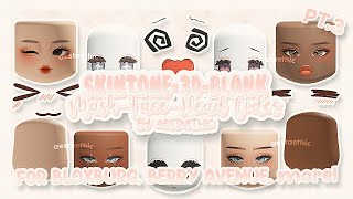 SKIN TONE  BLANK HEAD  3D FACE CODES for bloxburg amp berry avenue PT3 roblox bloxburg [upl. by Rambort]