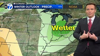 NOAA Winter Outlook Whats in store for the Chicago area [upl. by Esital]