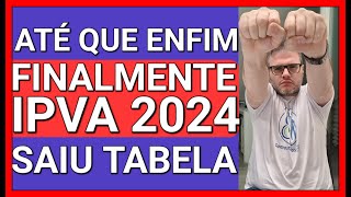 ✔️ATENÇÃO MUDANÇAS IMPORTANTES SAIU TABELA DO IPVA 2024 [upl. by Korman]