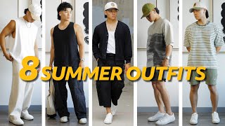 8 SUMMER OUTFIT IDEAS  Mens Summer Style Lookbook [upl. by Felix]