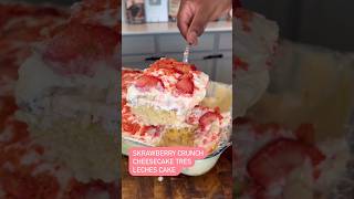 The BEST Strawberry Tres Leches cakerecipe dessertrecipe [upl. by Annovy]