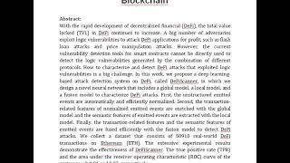 DeFiScanner Spotting DeFi Attacks Exploiting Logic Vulnerabilities on Blockchain [upl. by Corsiglia647]