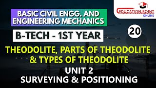 Theodolite  Parts of Theodolite  Types of Theodolite  Unit 2 Surveying amp Positioning [upl. by Ecyar]