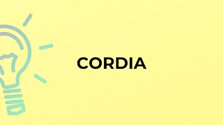 What is the meaning of the word CORDIA [upl. by Solegnave]