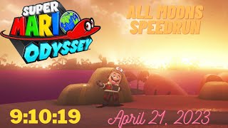 Super Mario Odyssey All Moons Speedrun in 91019 PB [upl. by Eerej]