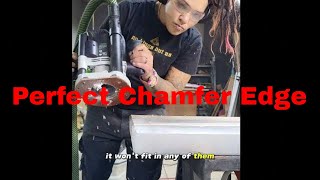 HOWTO Chamfer Edge on Epoxy Resin River Table diy chamfer woodworking [upl. by Apur434]