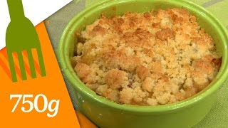 Crumble aux pommes et à la rhubarbe  750g [upl. by Onitnerolf]