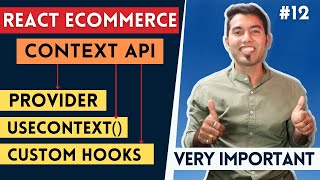 React Ecommerce Website Tutorial in Hindi 12 Context API with Provider amp useContext Hooks [upl. by Oimetra421]