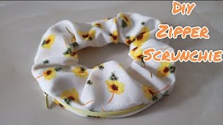 💁DIY Zipper Scrunchie Making video 🤗👸 [upl. by Noitsirhc9]