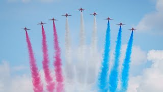 Full Red Arrows Display At Duxford Flying Finale Planespotter15k TedConingsby [upl. by Yttig]