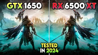 GTX 1650 vs RX 6500 XT  New Games Tested in 2024 [upl. by Nymzaj]