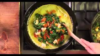 How to make a frittata  Eggwhite Frittata Shrimp Recipe [upl. by Tnias775]