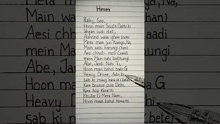 hmm lyrics khullar g [upl. by Nwonknu]