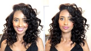 Beach Waves amp Soft Curls wCurling Iron Wand Natural Hair Tutorial [upl. by Dyrrej671]