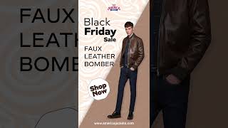 Black Friday Deal Faux Leather Bomber Jacket [upl. by Mathur939]