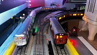 MTH Subway MTA NYCT IRT Flushing Line R62A 7 Train Ride with Redbird R33WF 7 Train Action [upl. by Lucas]