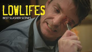 LOWLIFES 2024 Best Slasher amp Gore Scenes [upl. by Eenal]