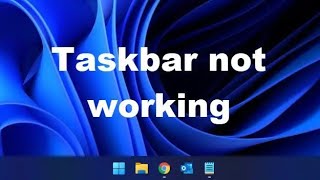 How To Fix Taskbar Not Working in Windows 1110  Task bar icon not showing [upl. by Wilden]