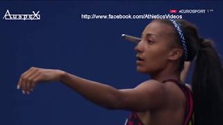 Nafissatou Thiam javelin 5791m Berlin European Championships 2018 CB [upl. by Seebeck]