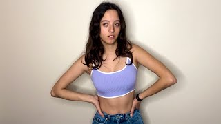 CROP TOP TRY ON AND CLOSET DECLUTTER [upl. by Addam188]