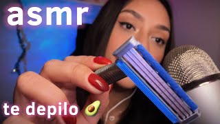 ASMR EN ESPAÑOL DEPILACIÓN PARA MUJERES 🥑💖 atención personal [upl. by Terena]