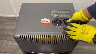 Glow Warm Essentials Gas Heater  How to Operate [upl. by Ziwot974]