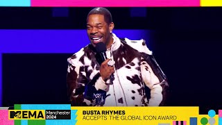 Busta Rhymes Accepts the Global Icon Award  2024 EMAs [upl. by Addy939]