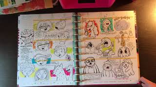 2018 Doodle planner flip thru  Big Happy Planner [upl. by Anaylil]