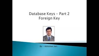 32  Foreign Keys DBMS Keys Part 2 Abhishek Jain DBMS Types of DBMS Keys Primary amp Foreign Key [upl. by Aihsad]