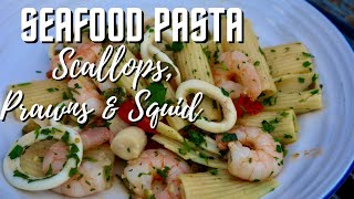 SEAFOOD RIGATONI with Scallops Prawns amp Squid [upl. by Artim621]