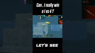 quotThis is how legends are made 1 vs 4 challengequot shorts freefire clutch [upl. by Glover]