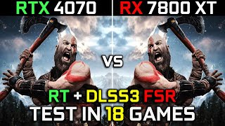 RTX 4070 vs RX 7800 XT  Test in 18 Games  1440p  2160p  The Ultimate Comparison 🔥  2023 [upl. by Kos]