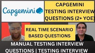 Capgemini Testing Interview Experience  Real Time Interview Questions and Answers 2 YOE [upl. by Hamilton]