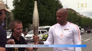 Relais de la flamme olympique à Paris  14 juillet 2024 12h5017h [upl. by Eamanna]