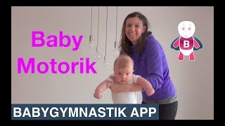 BabyGymnastik  Baby Motorik  Motorik træning til Baby 03 måneder BabyGym Baby Tummel [upl. by Airelav]