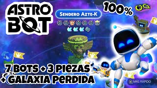 AstroBot Ps5 Sendero Aztek 100 Guía completa 7 bots  3 rompecabezas  Galaxia perdida [upl. by Eecats]