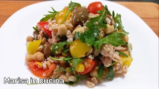 IL PRANZO PERFETTO  INSALATA DI FARRO E CECI CON TONNO [upl. by Longawa]