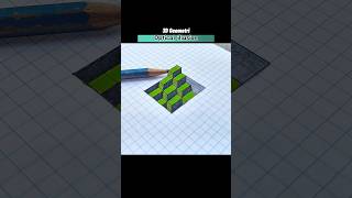 Optical illusion 3D Drawing Tutorial  Geometry shorts [upl. by Knox]