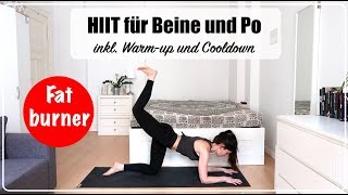 HIIT WORKOUT für BEINE und PO zum Mitmachen  18 Min  zuhause trainieren [upl. by Assenab]