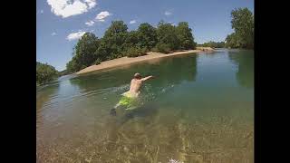 Swimming in the Black River in Lesterville Missouri Part 2 [upl. by Enicul310]