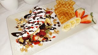 Gofres o waffles الوافل gofres dulces menú حلويات الطبخ [upl. by Mitchel499]