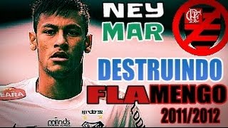 NEYMAR JR ● DESTRUINDO O FLAMENGO ● DRIBLES E GOLS [upl. by Kilar]