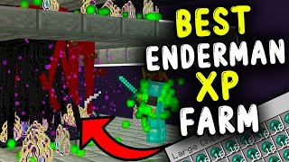 The BEST ENDERMAN XP Farm In Minecraft Bedrock 121 [upl. by Dorelle]