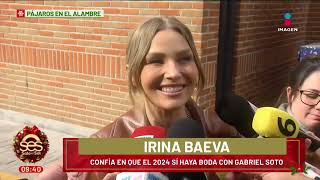 Irina Baeva CONFÍA que sí se CASARÁ con Gabriel Soto en el 2024  Sale el Sol [upl. by Nysilla]